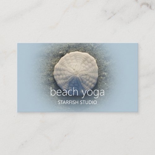 Sand Dollar Beach Yoga Water Modern Business Card