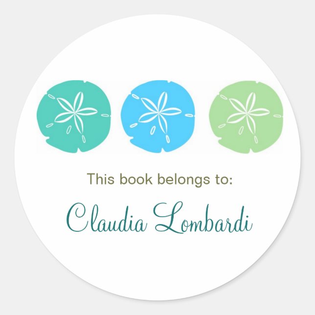 Sand Dollar Bookplates (Front)