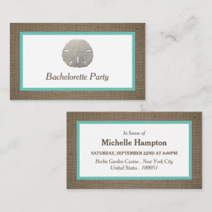 Sand Dollar & Burlap Bachelorette Party Ticket