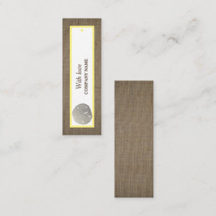 Sand Dollar & Burlap Gift Tag