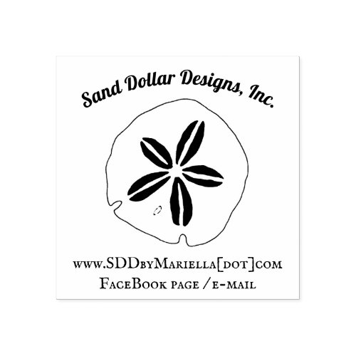 Sand Dollar Business Name Website Stamp