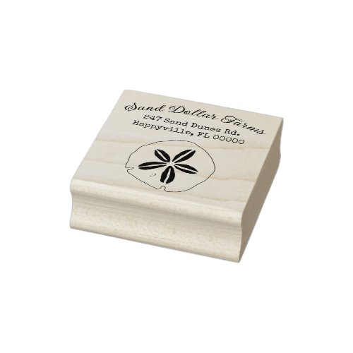 Sand Dollar Business Personal Name Address Rubber Stamp