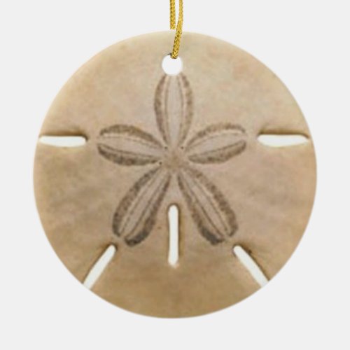 Sand dollar ceramic ornament