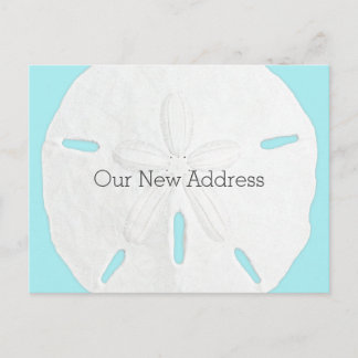 Sand Dollar Coastal New Address Announcement Postcard