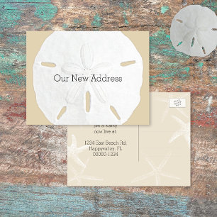 Sand Dollar Coastal New Address Announcement Postcard