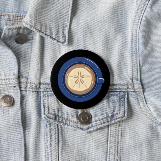 Sand Dollar Coffee Latte Button (In Situ)