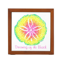 Sand Dollar Desk Organizer