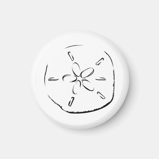 Sand Dollar Drawing Magnet (Front)