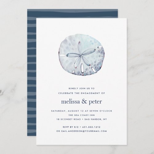 Sand Dollar Engagement Party Invitation