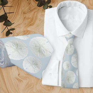 Sand Dollar Grooms Tie Gray Blue