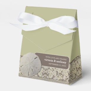 Sand dollar Lace, Vintage Beach Wedding Favor Boxes