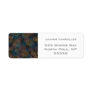 Sand Dollar Lines Red Yellow Blue Label