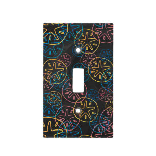 Sand Dollar Lines Red Yellow Blue Light Switch Cover