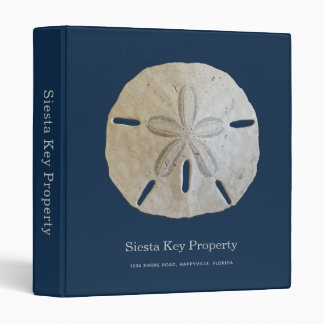Sand Dollar Natural Seashell Property Rental 3 Rin Ring Binder