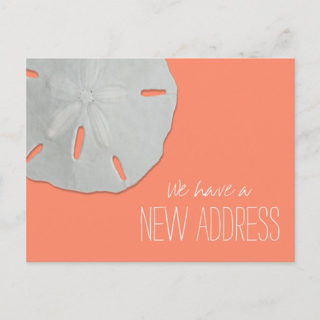 Sand Dollar New Address Announcement Postcard (Front)