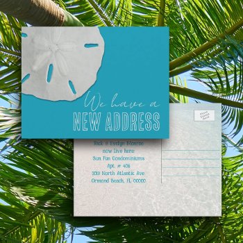 Sand Dollar New Address Announcement Postcard by millhill at Zazzle