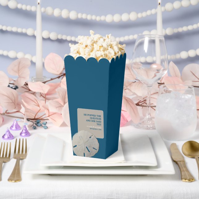 Sand dollar, Ocean Blue Beach Wedding Favor Boxes (Wedding)