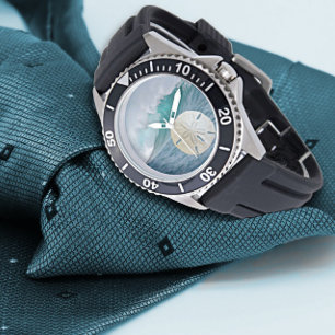 Sand Dollar Ocean Crashing Waves Watch