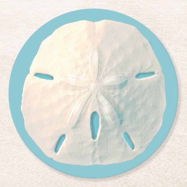Sand Dollar Paper Coasters (Front)