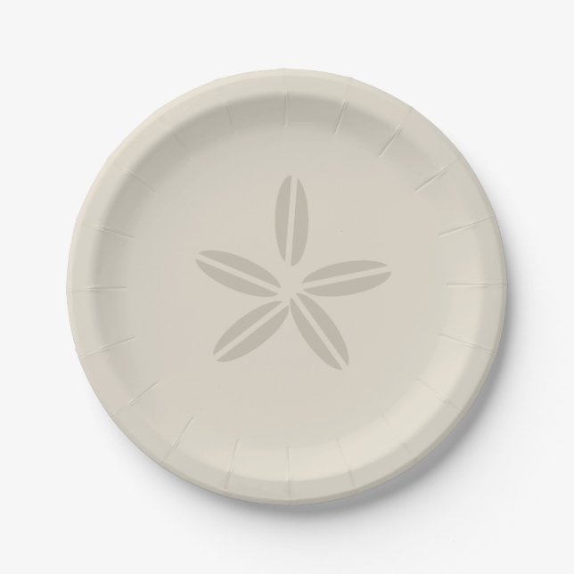 Sand Dollar Paper Plates (Front)