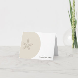 Sand Dollar Personalized Notecard
