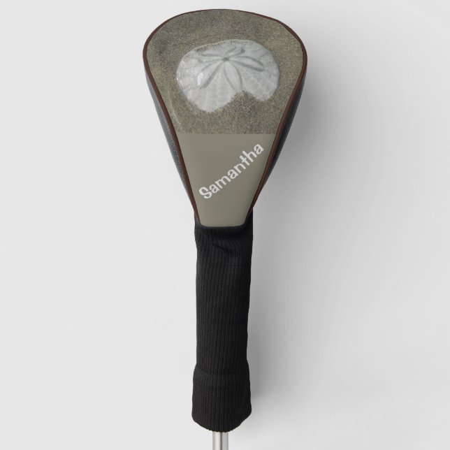 Sand Dollar Photo Wet Sand Nature Coastal Beach Golf Head Cover (Front)