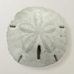 Sand Dollar Pillow<br><div class="desc">This sand dollar pillow design features a close up photograph of a sand dollar that I found washed up on the beach. All the imperfections are beautiful! You can bring a real sand dollar to your home with this pillow! Ocean beach photo pillows bring the shore to your home in...</div>