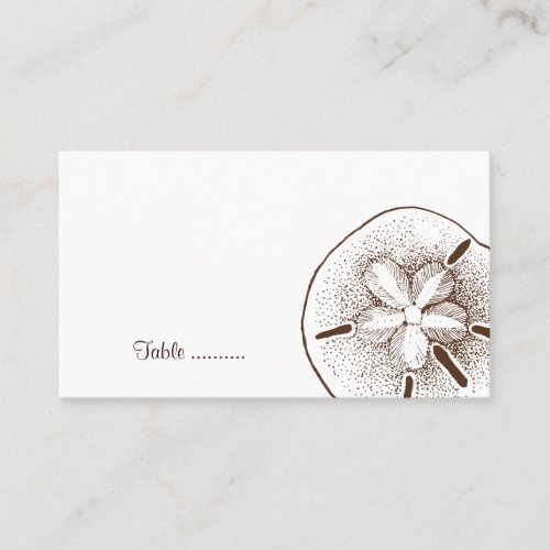 Sand Dollar Place Card Business Card Template