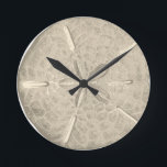 Sand Dollar Round Clock<br><div class="desc">Sand Dollar</div>