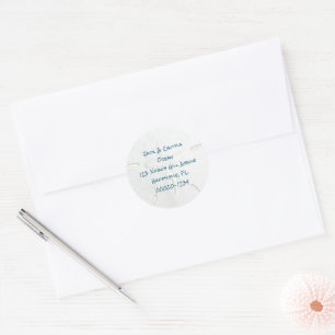 Sand Dollar Round Return Address Labels