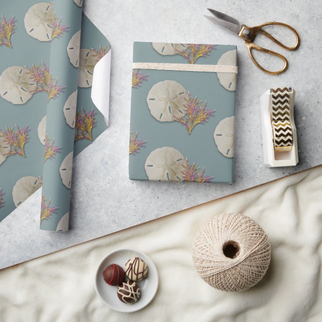 Sand Dollar Sea Coral Wrapping Paper (Crafts)