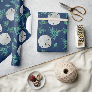 Sand Dollar Sea Coral Wrapping Paper
