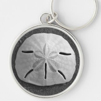 Sand Dollar Sea Shell Ocean Beach Keychain