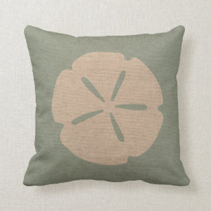 Seafoam Green Pillows Decorative Throw Zazzle Sand Dollar Sea Shell Seafoam Green Throw Pillow
