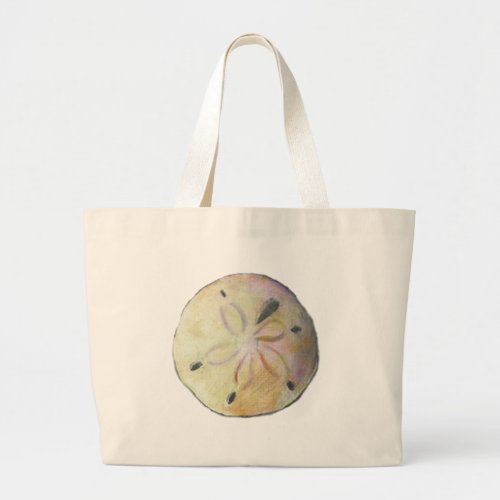Sand dollar seashell shell for beach combers large tote bag