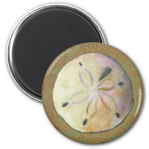 Sand dollar seashell shell for beach combers magnet