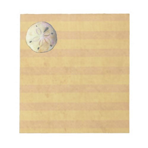 Sand dollar seashell shell for beach combers notepad