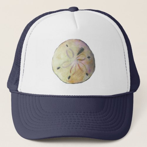 Sand dollar seashell shell for beach combers trucker hat