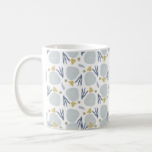 Sand Dollar Seashells Beach Pattern Beach  Coffee Mug