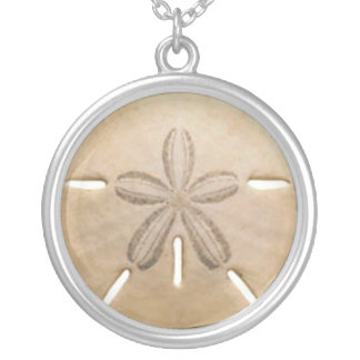 sand dollar silver plated necklace