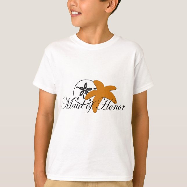 Sand Dollar Starfish Maid of Honor T-Shirt (Front)