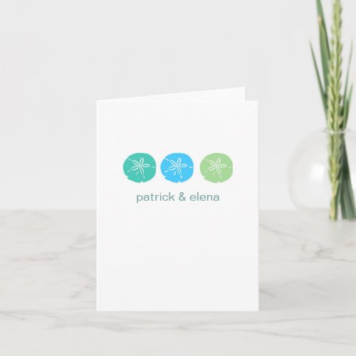 Sand Dollar Vertical Note Cards
