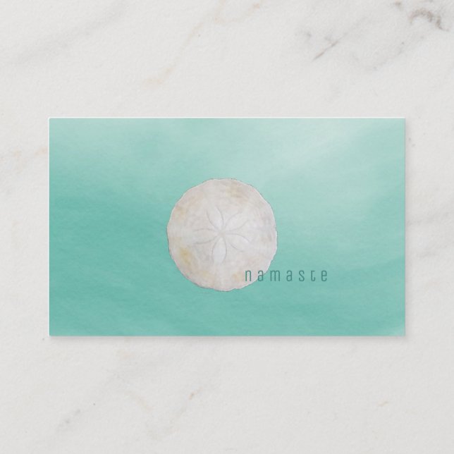 Sand Dollar Watercolor Business Card (Back)