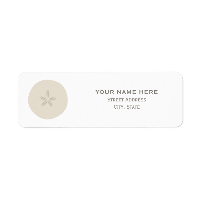Sand Dollar Wedding Address Label (Front)
