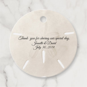 Sand Dollar Wedding Favor Tags