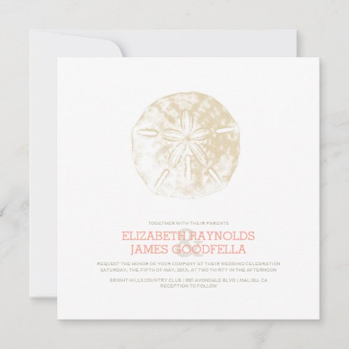 Sand Dollar Wedding Invitations