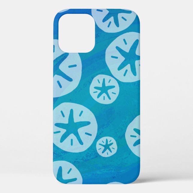 Sand Dollar White and Blue Pattern Case-Mate iPhon Case-Mate iPhone Case (Back)
