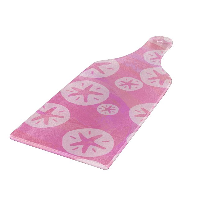 Sand Dollar White and pink Cutting Board (Corner)