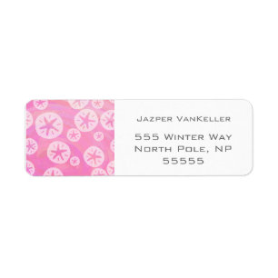 Sand Dollar White and pink Label