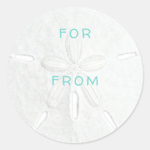 Sand Dollar White Sticker Gift Giving